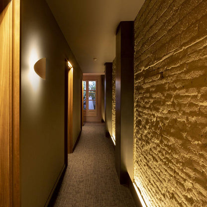 Lune LED Wall Light in hallway.