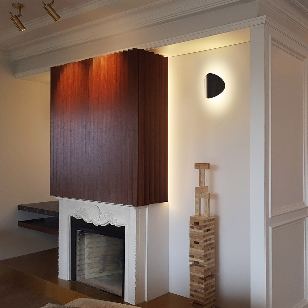 Lune Outdoor LED Wall Light in living room.