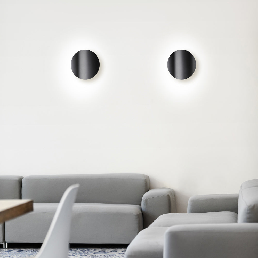 Lune Outdoor LED Wall Light in living room.