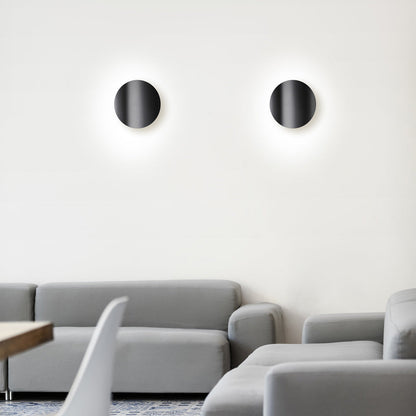 Lune Outdoor LED Wall Light in living room.