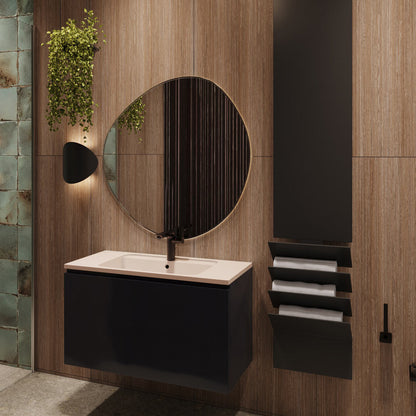 Lune Outdoor LED Wall Light in bathroom.