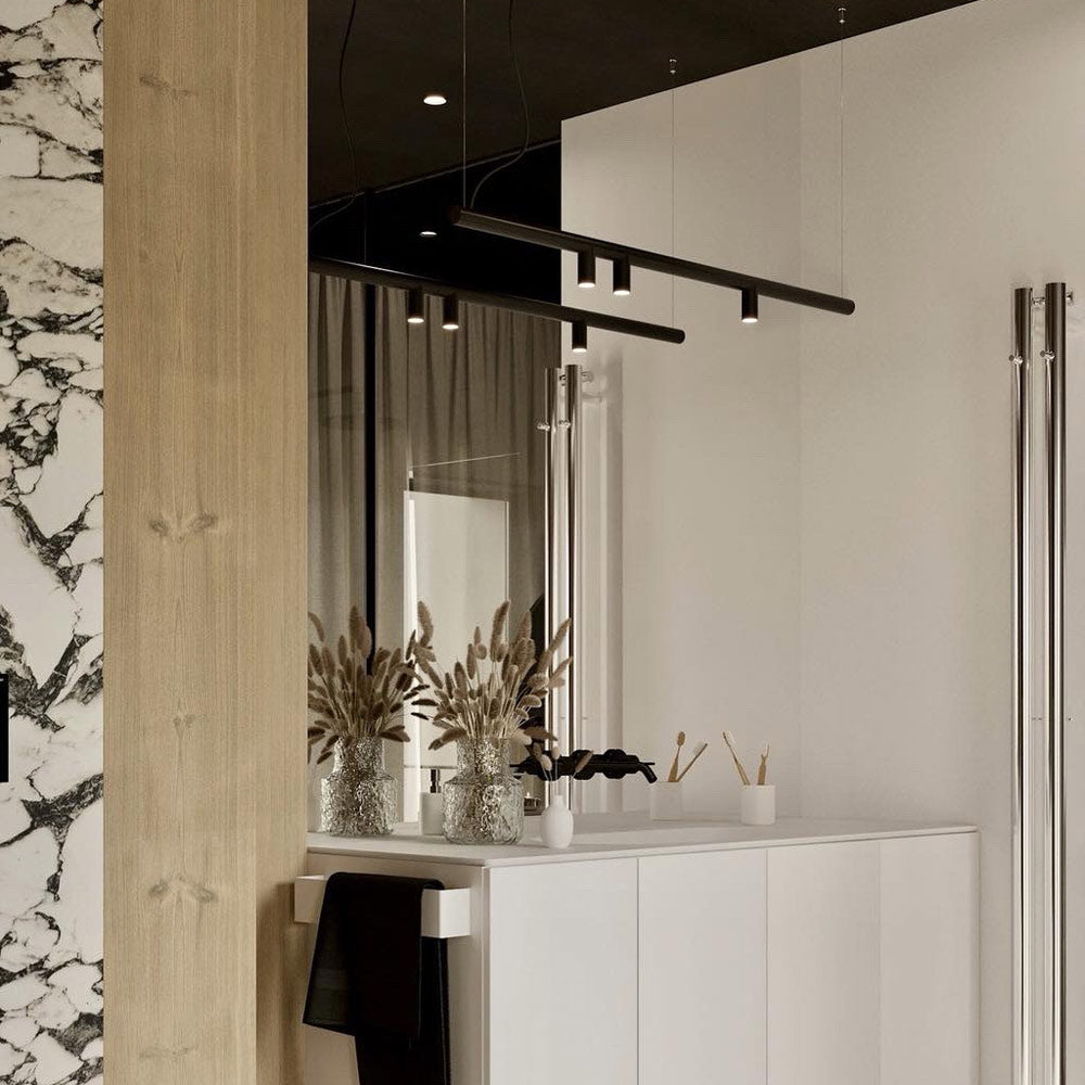 Morse LED Pendant Light in bathroom.