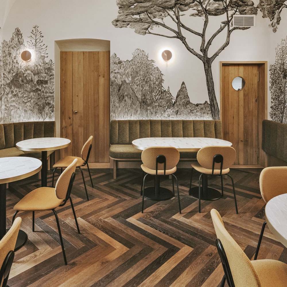 Obs LED Wall Light in restaurant.