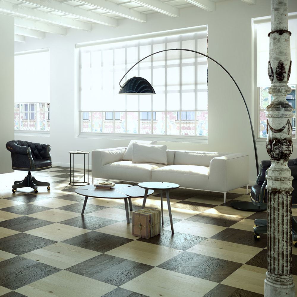 Pluma Floor Lamp in living room.