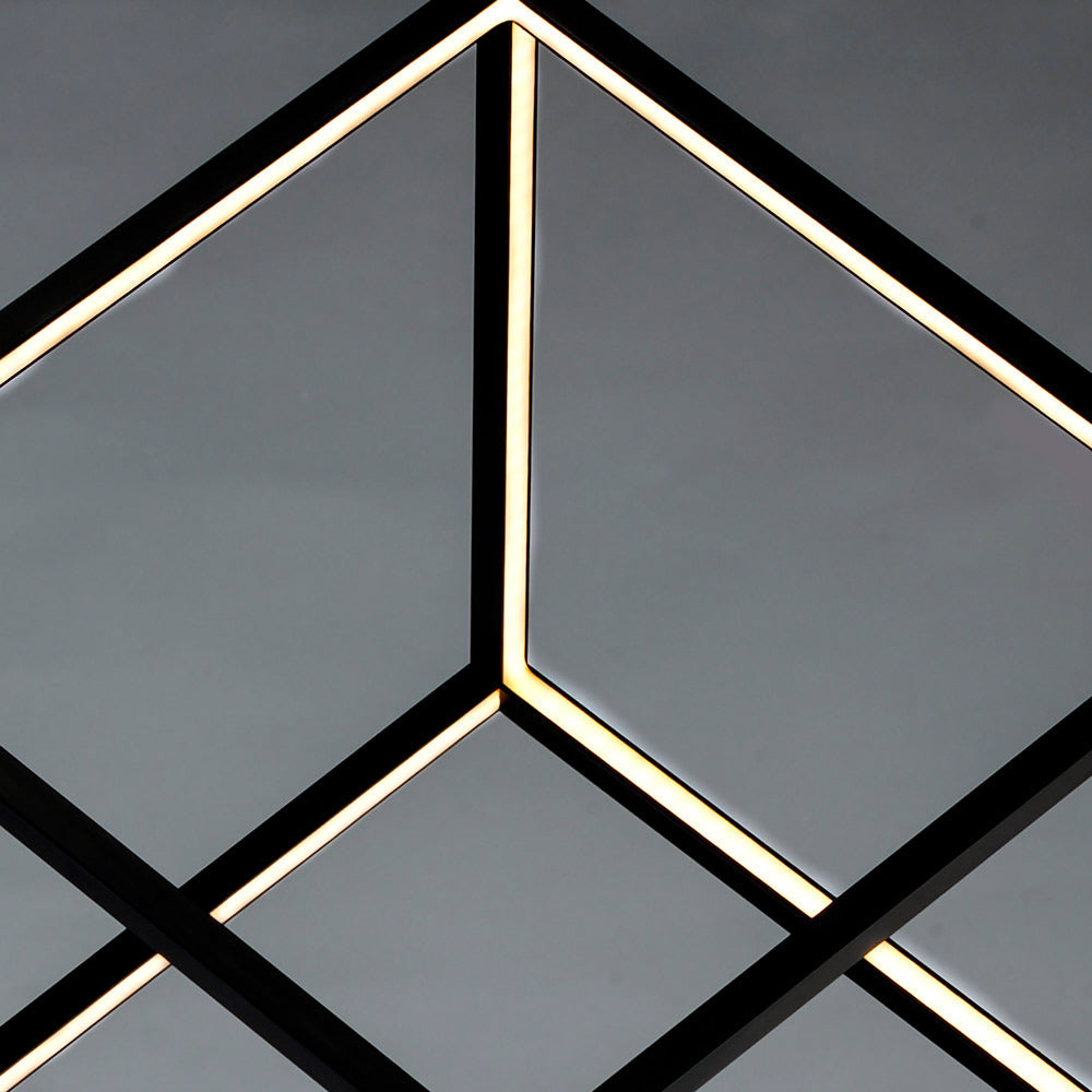 4 Square LED Pendant Light in Detail.