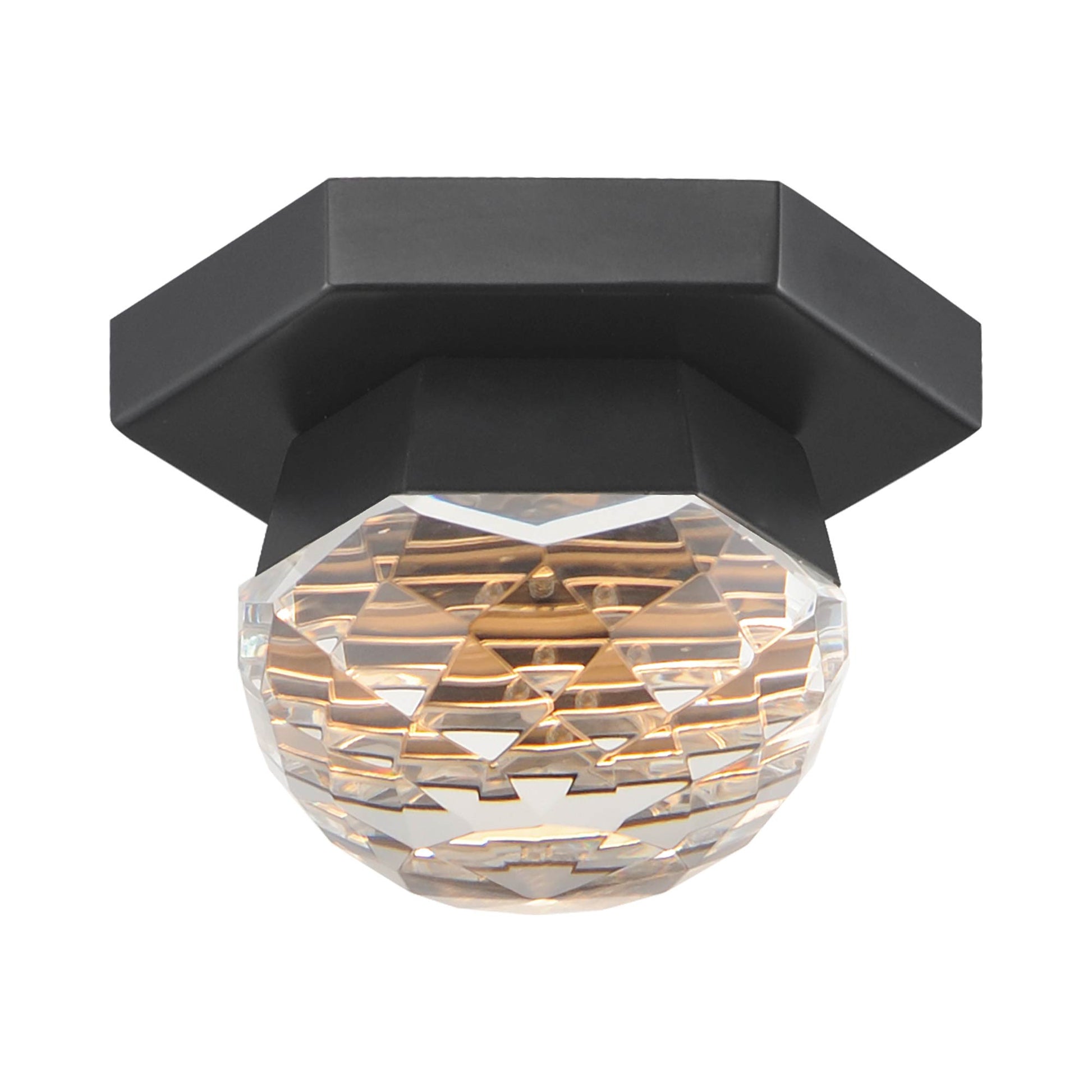 Allumettes LED Flush Mount Ceiling Light in Black.