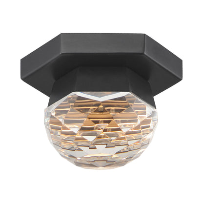 Allumettes LED Flush Mount Ceiling Light in Black.