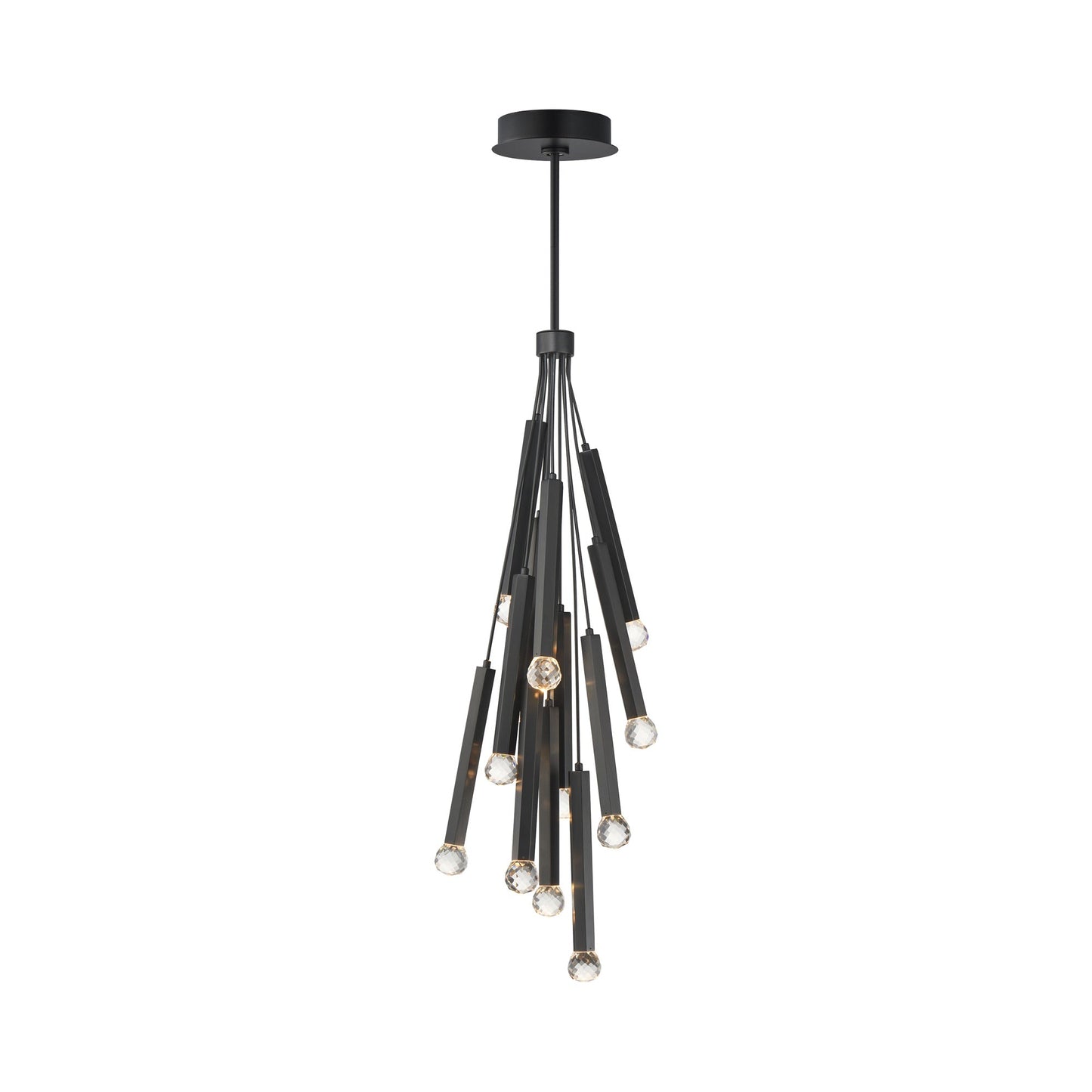 Allumettes LED Pendant Light in Black (12-Light).