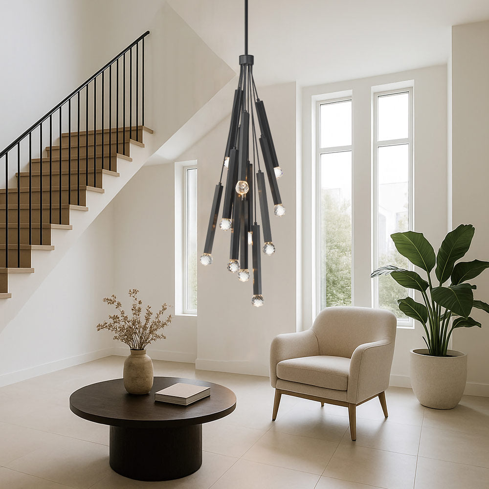 Allumettes LED Pendant Light in living room.