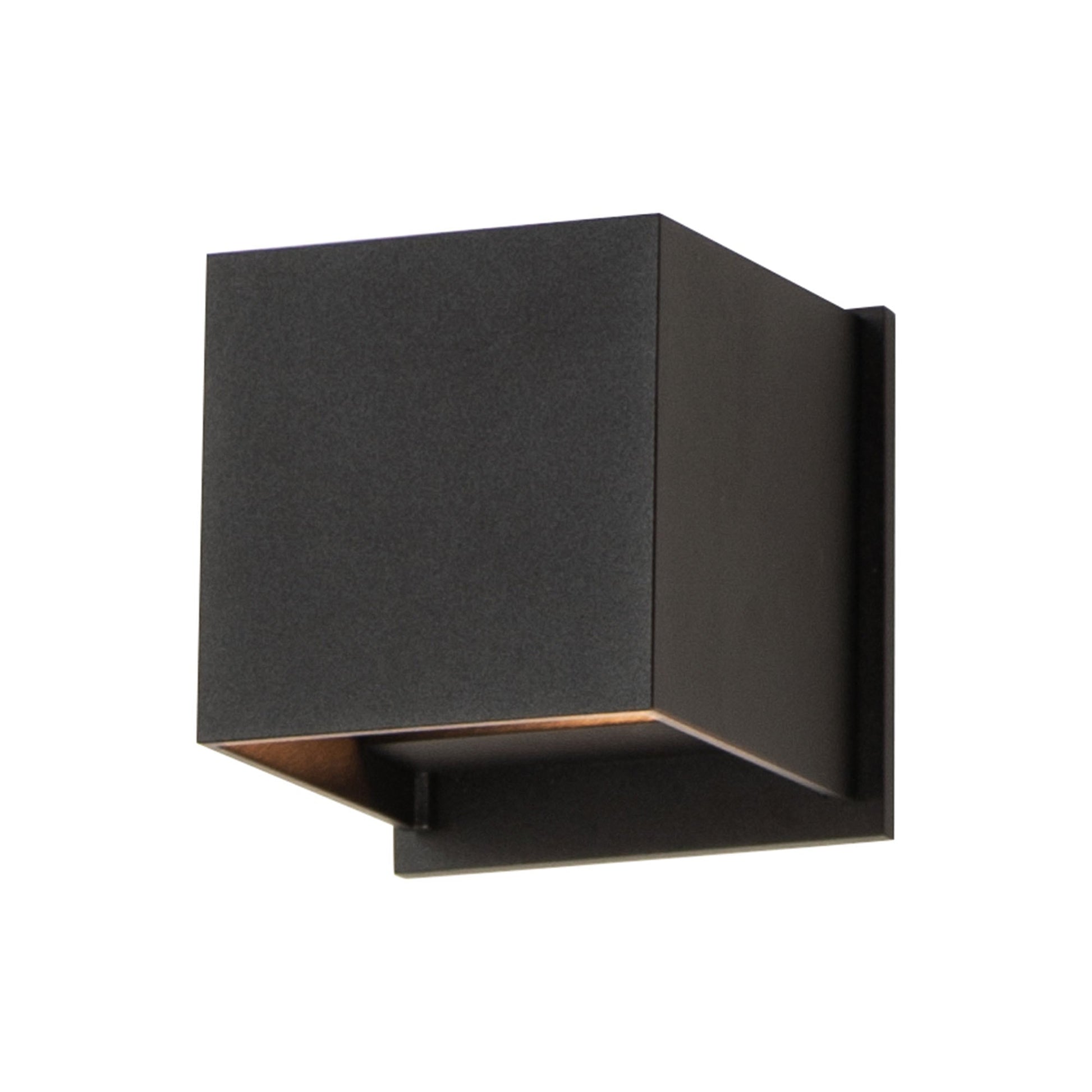 Alumilux Cube Outdoor LED Wall Light in Black.
