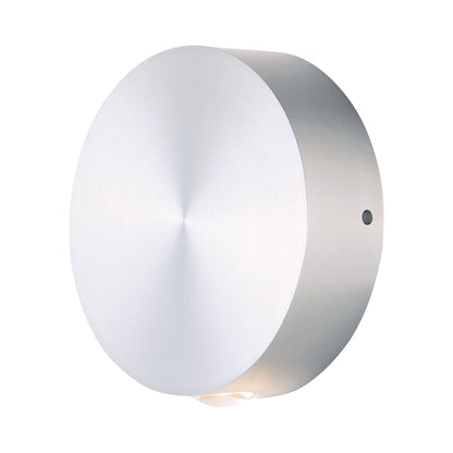 Alumilux Glint Outdoor LED Wall Light in Satin Aluminum.