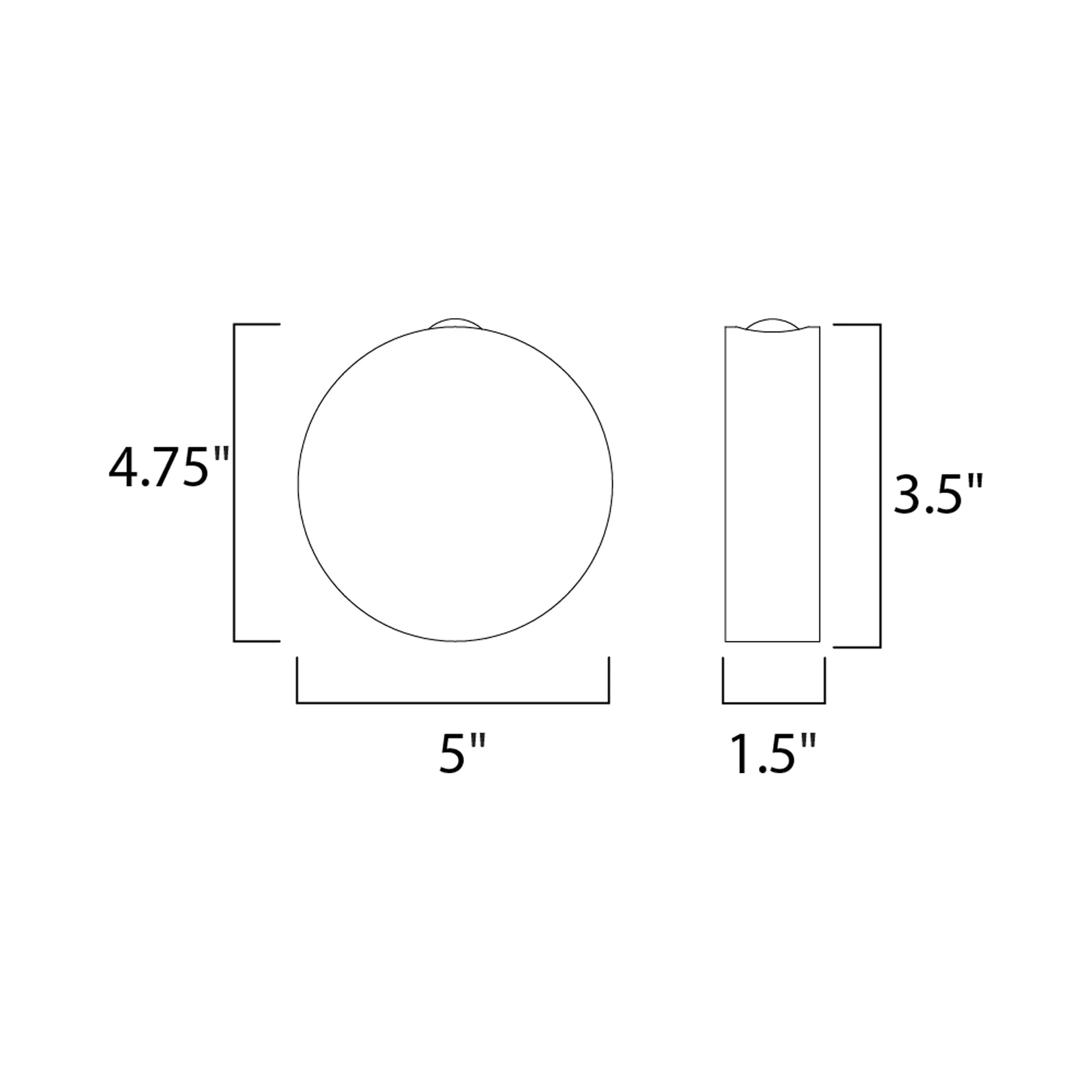 Alumilux Glint Outdoor LED Wall Light - line drawing.
