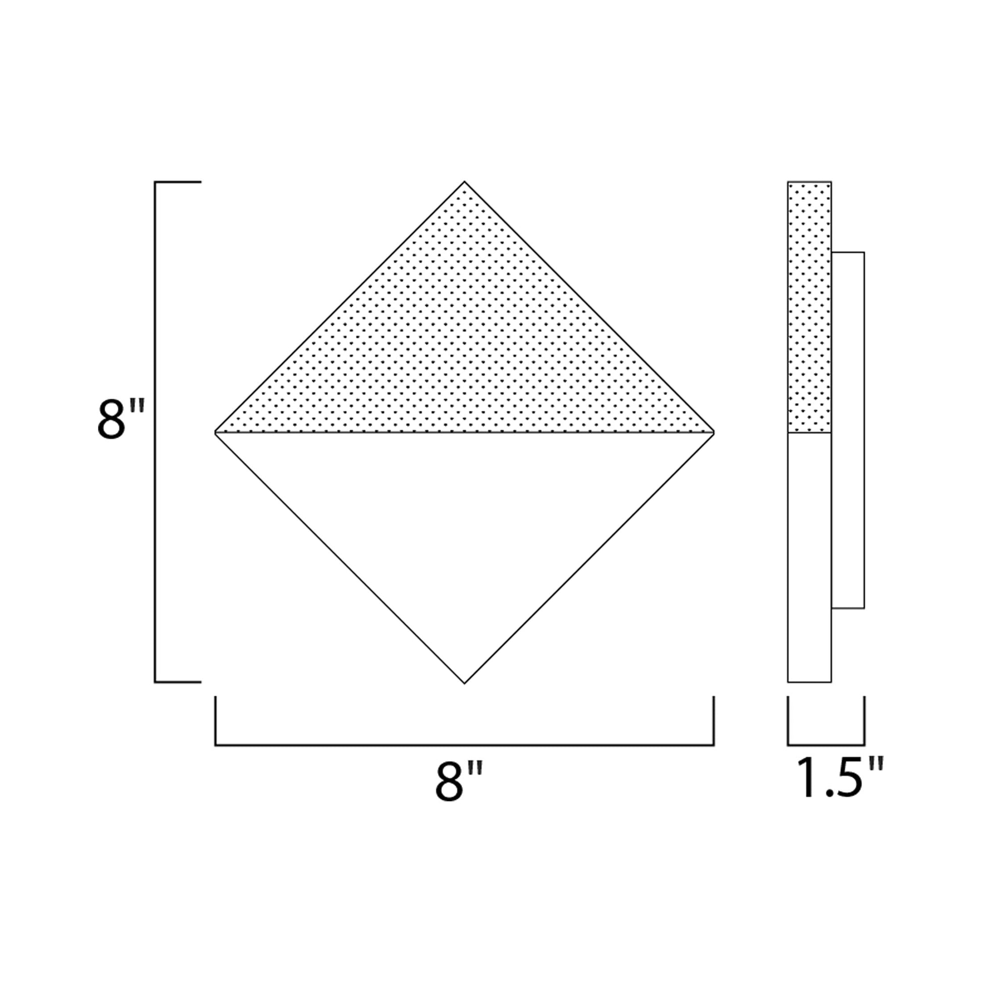 Alumilux Glow Outdoor LED Wall Light - line drawing.
