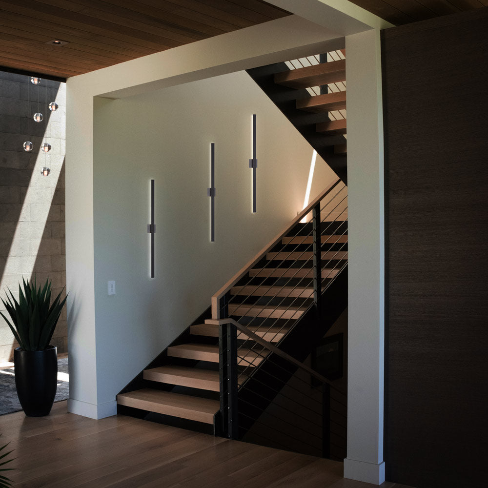 Alumilux Line Outdoor LED Wall Light in stairway.