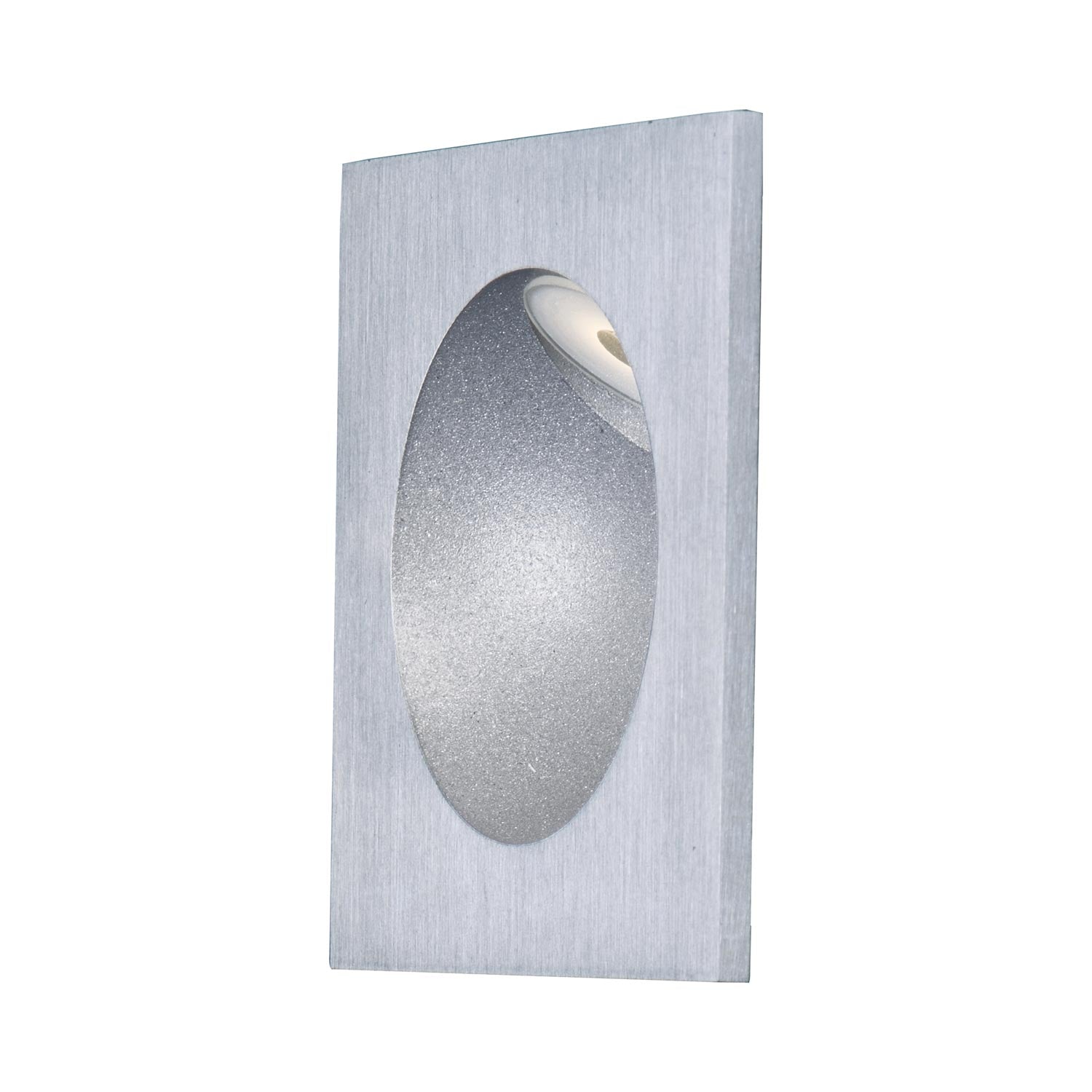 Alumilux Outdoor LED Step Light in Satin Aluminum.