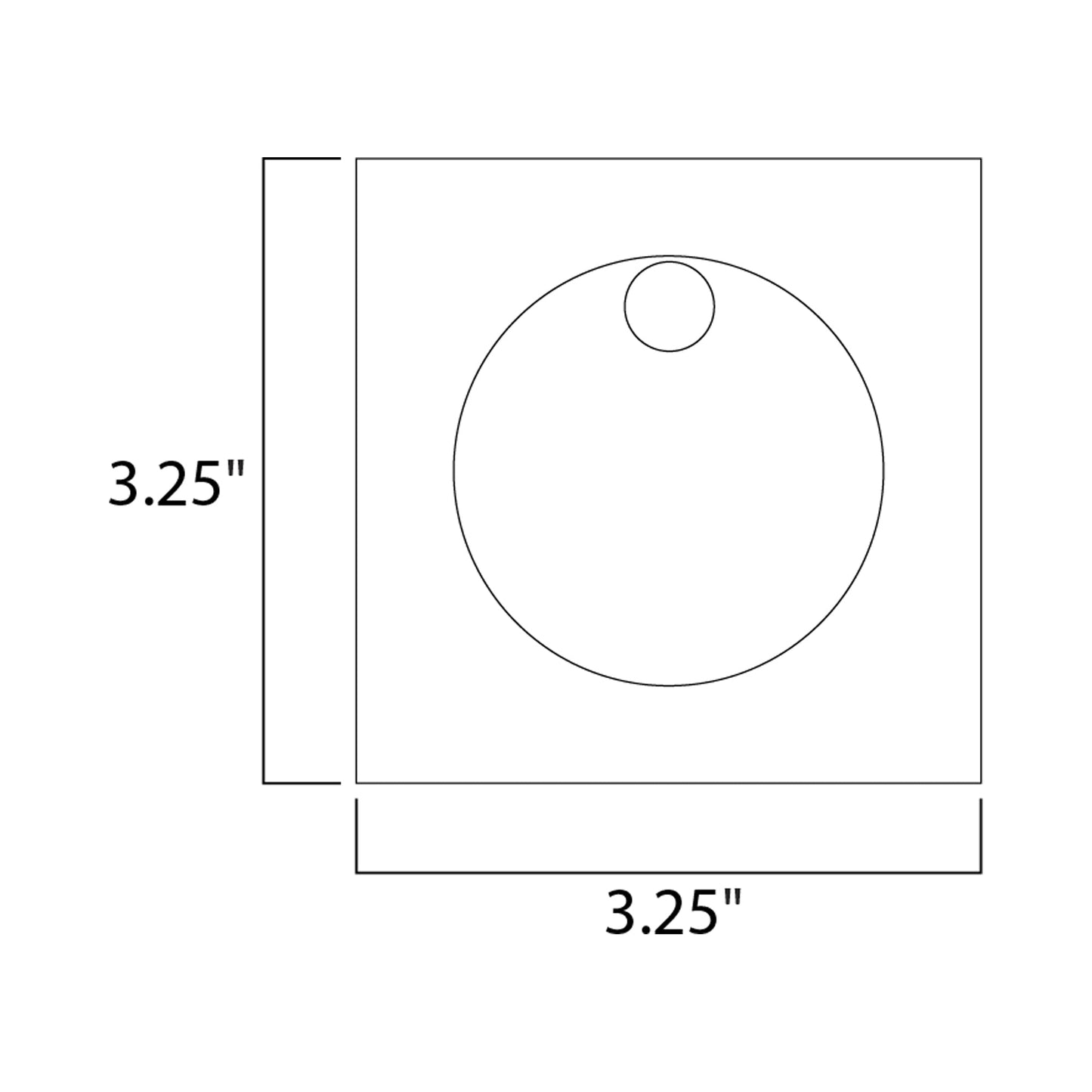 Alumilux Outdoor LED Step Light - line drawing.