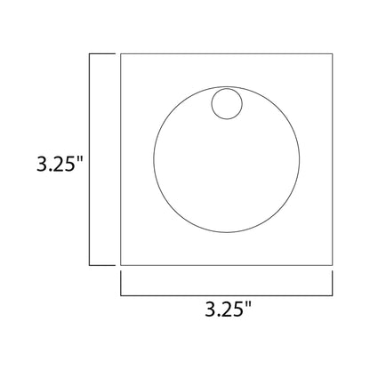 Alumilux Outdoor LED Step Light - line drawing.