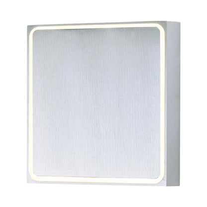 Alumilux Outline Outdoor LED Wall Light in Satin Aluminum.