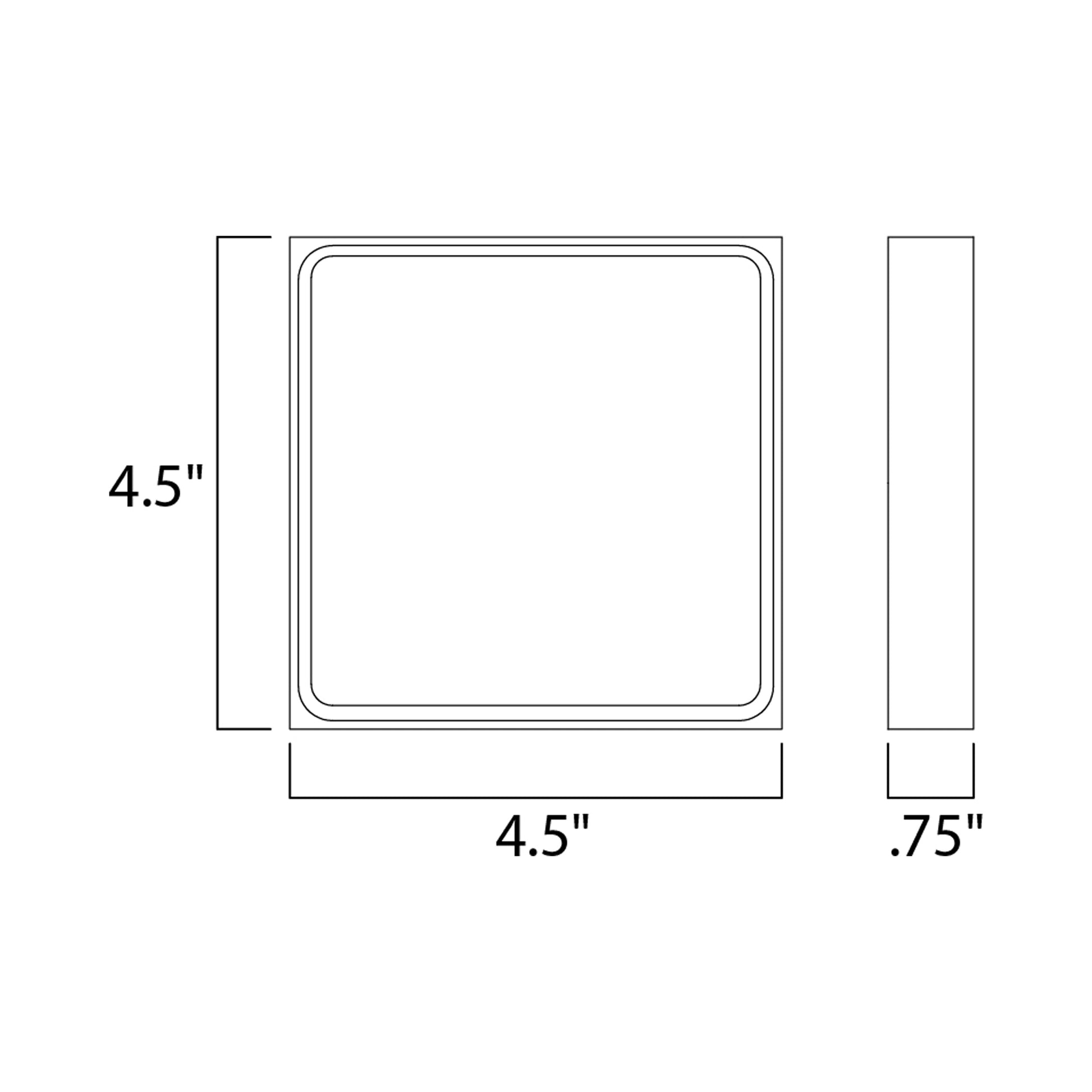 Alumilux Outline Outdoor LED Wall Light - line draiwng.