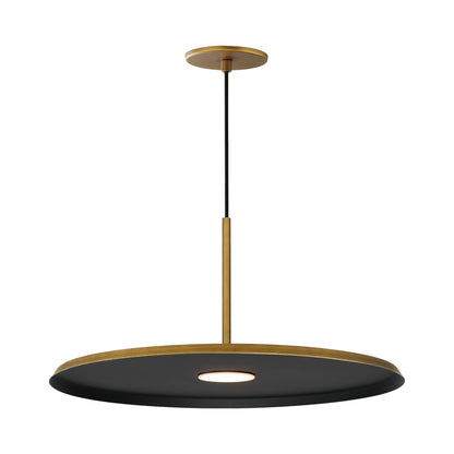Berliner LED Pendant Light in Antique Brass (19.75-Inch).