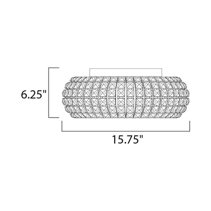 Bijou Flush Mount Ceiling Light - line drawing.