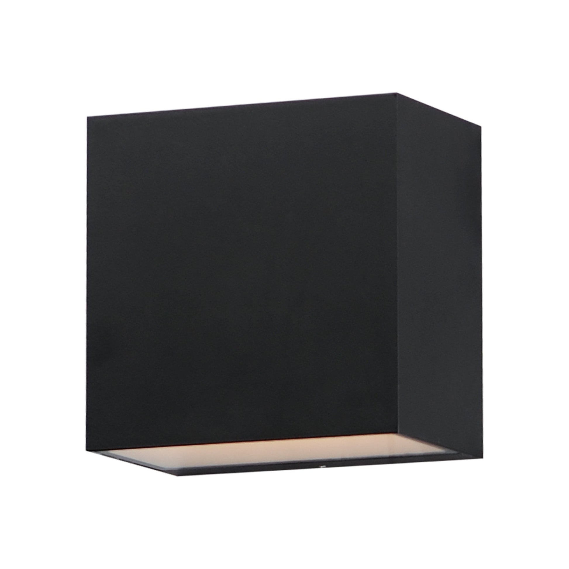 Blok Cube Outdoor LED Wall Light in Black (4.75-Inch).