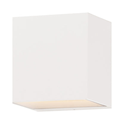 Blok Cube Outdoor LED Wall Light in White (6.25-Inch).