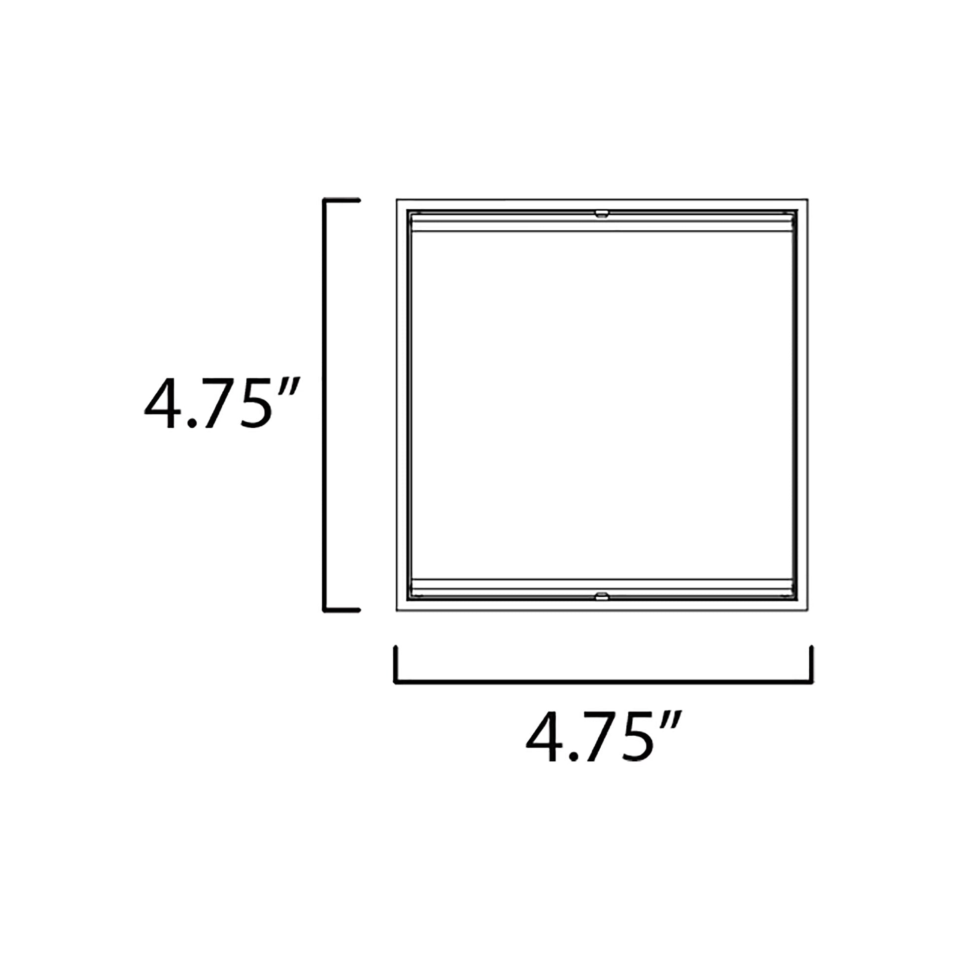 Blok Cube Outdoor LED Wall Light - line drawing.