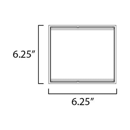 Blok Cube Outdoor LED Wall Light - line drawing.