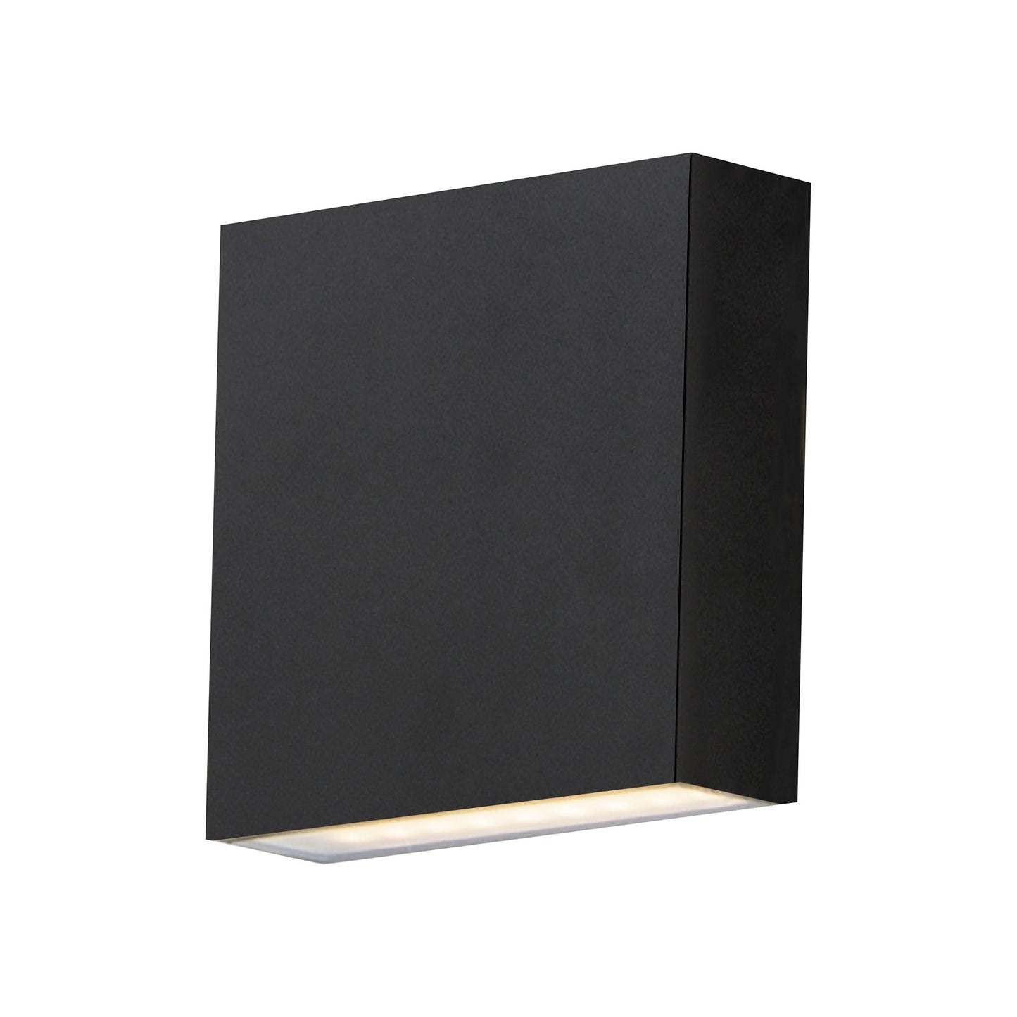 Brik Square Outdoor LED Wall Light in Black (4.75-Inch/No Features).
