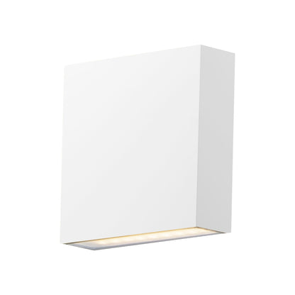 Brik Square Outdoor LED Wall Light in White (4.75-Inch/No Features).