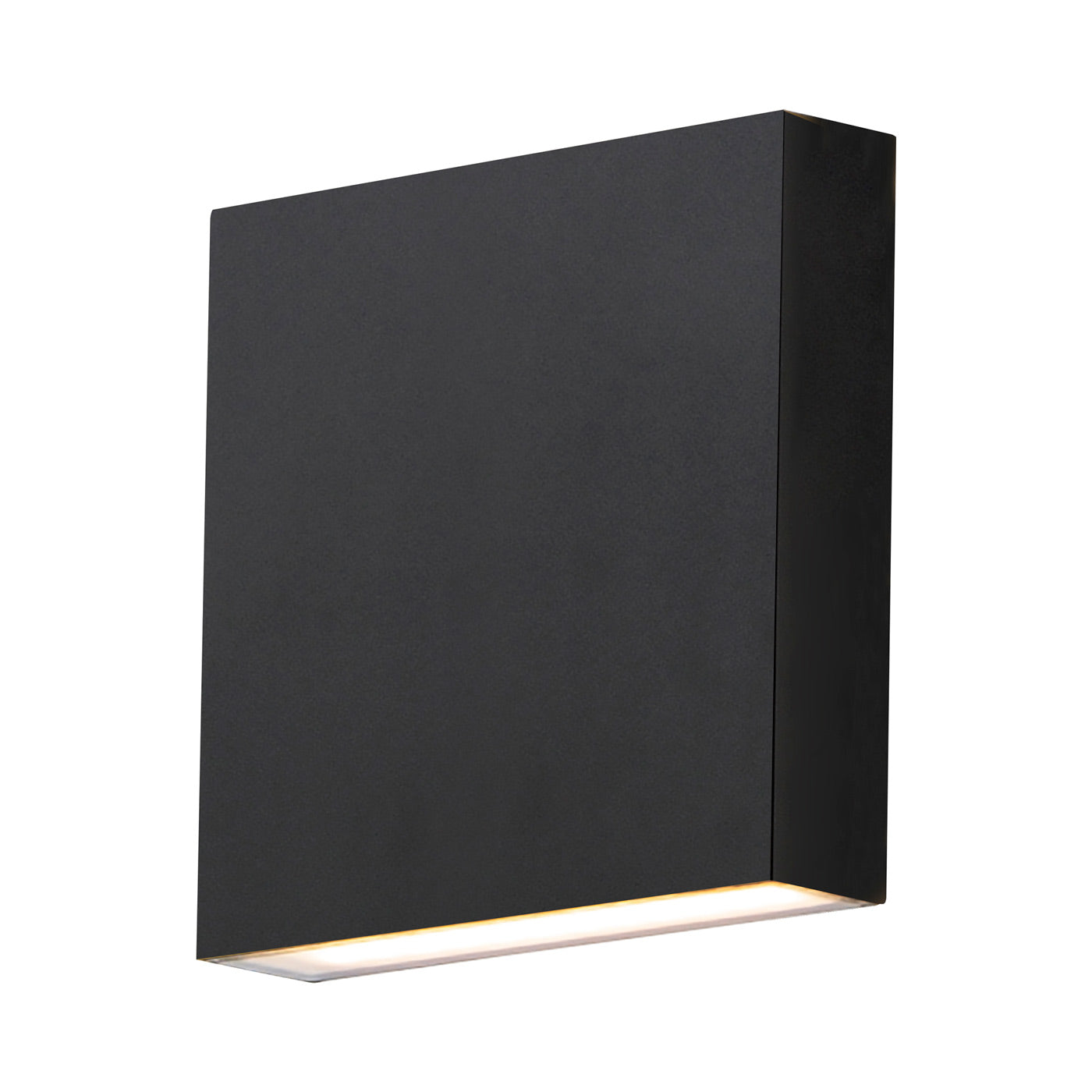 Brik Square Outdoor LED Wall Light in Black (6.25-Inch/No Features).