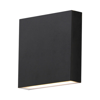 Brik Square Outdoor LED Wall Light in Black (6.25-Inch/No Features).
