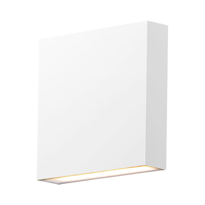 Brik Square Outdoor LED Wall Light in White (6.25-Inch/No Features).