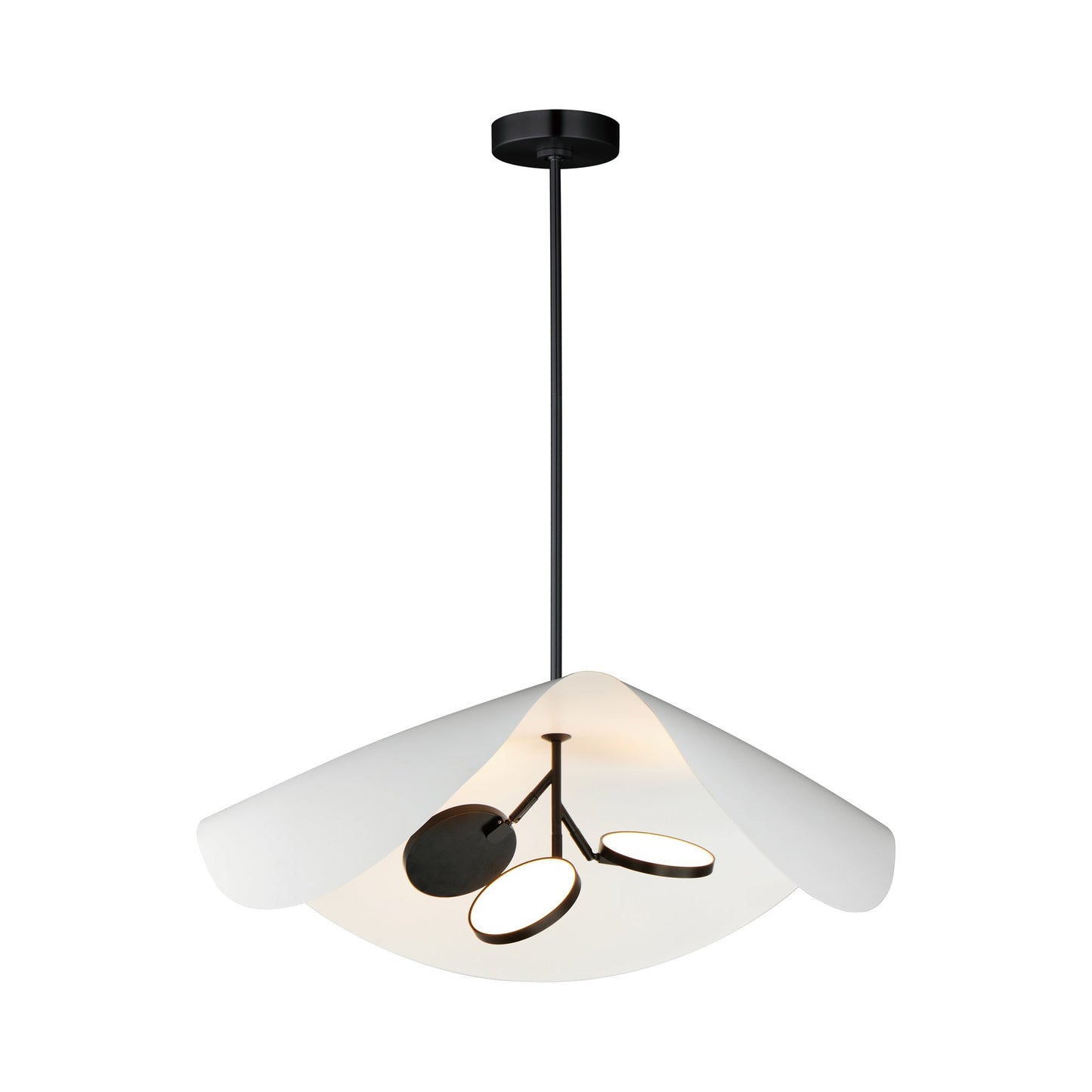 Carmen LED Pendant Light in Black (3-Light).