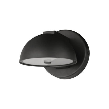 Cauldron Outdoor LED Wall Light in Black (6-Inch).