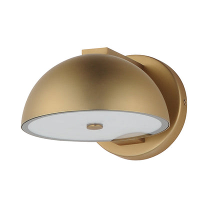 Cauldron Outdoor LED Wall Light in Gold (7-Inch).