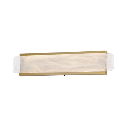 Celine LED Bath Vanity Light in Natural Aged Brass (24-Inch).