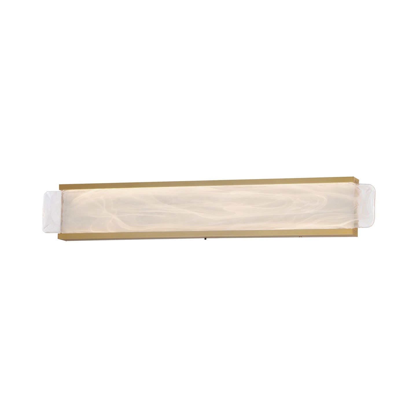 Celine LED Bath Vanity Light in Natural Aged Brass (32-Inch).