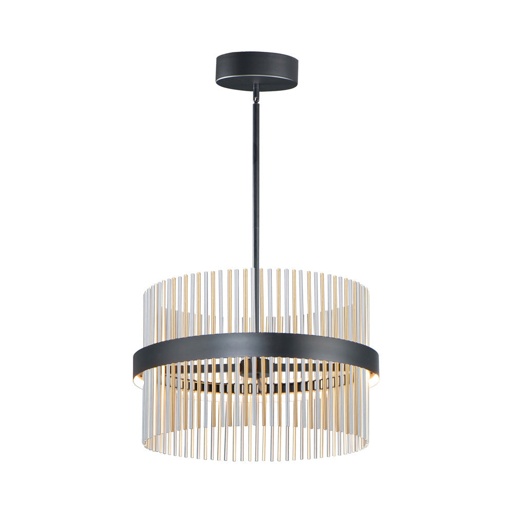 Chimes LED Pendant Light in Black/Satin Nickel/Satin Brass (23.75-Inch/2700K-5000K).