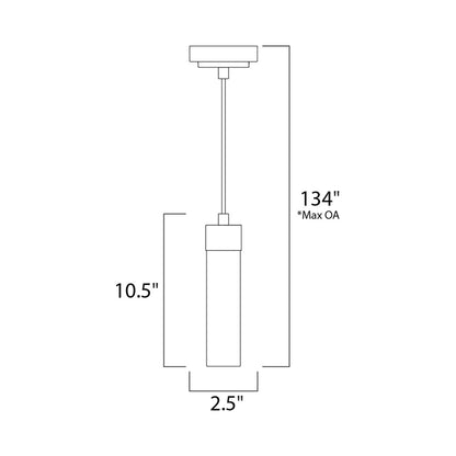 Cilandro LED Mini Pendant Light - line drawing.
