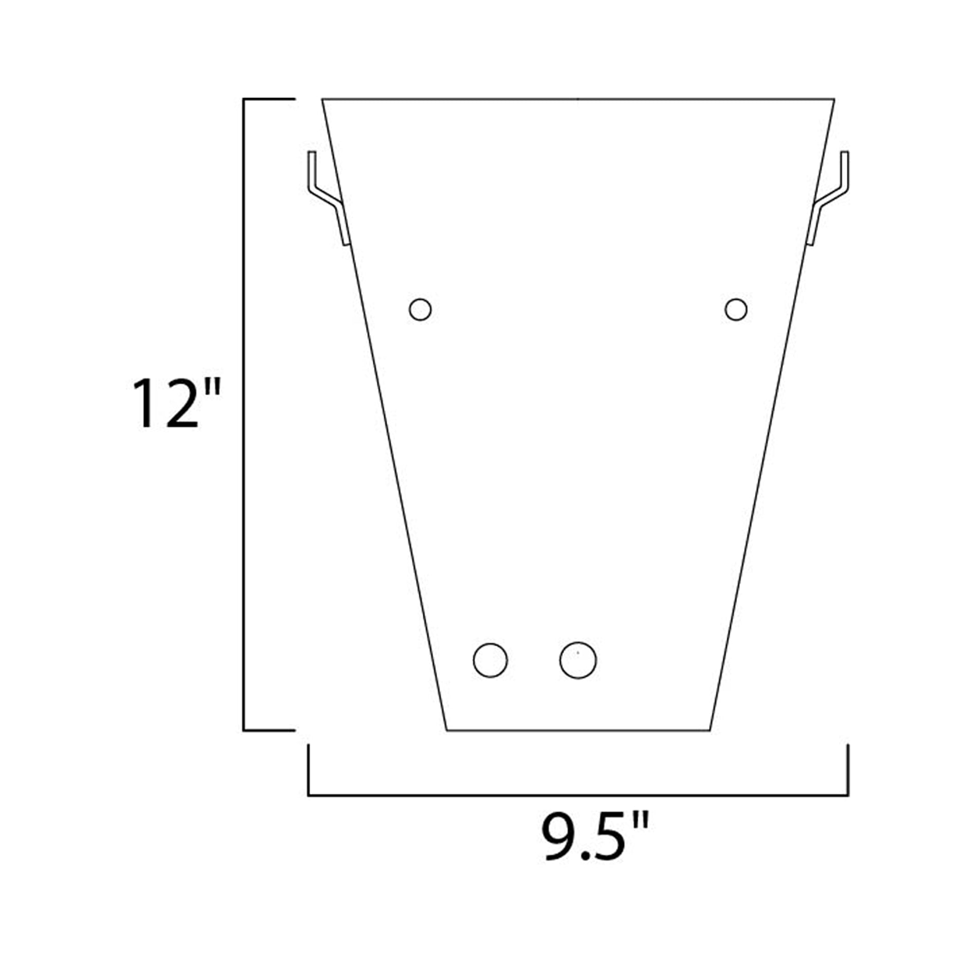 Conico Single Wall Light - line drawing.