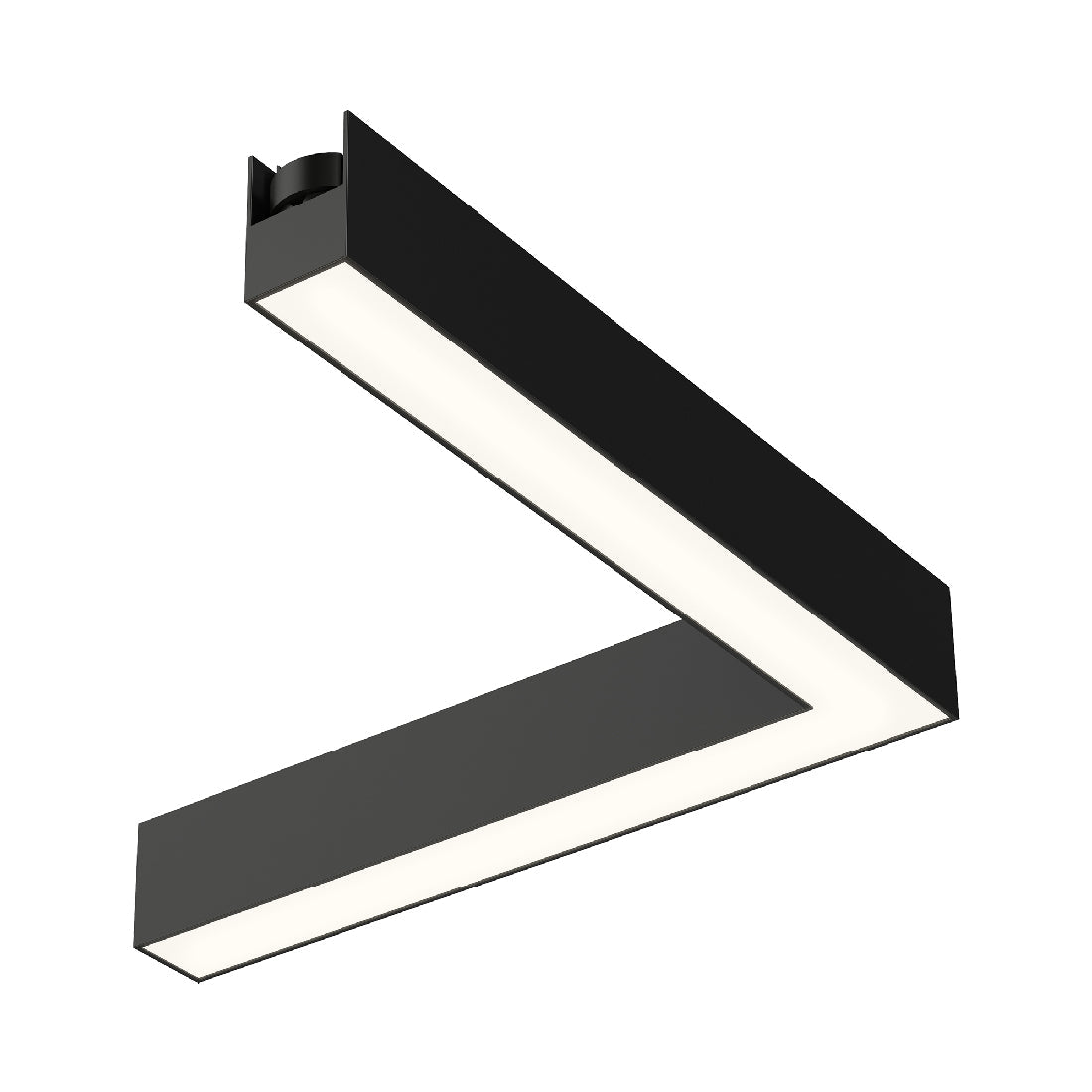 Continuum LED Corner Track Light in Black.