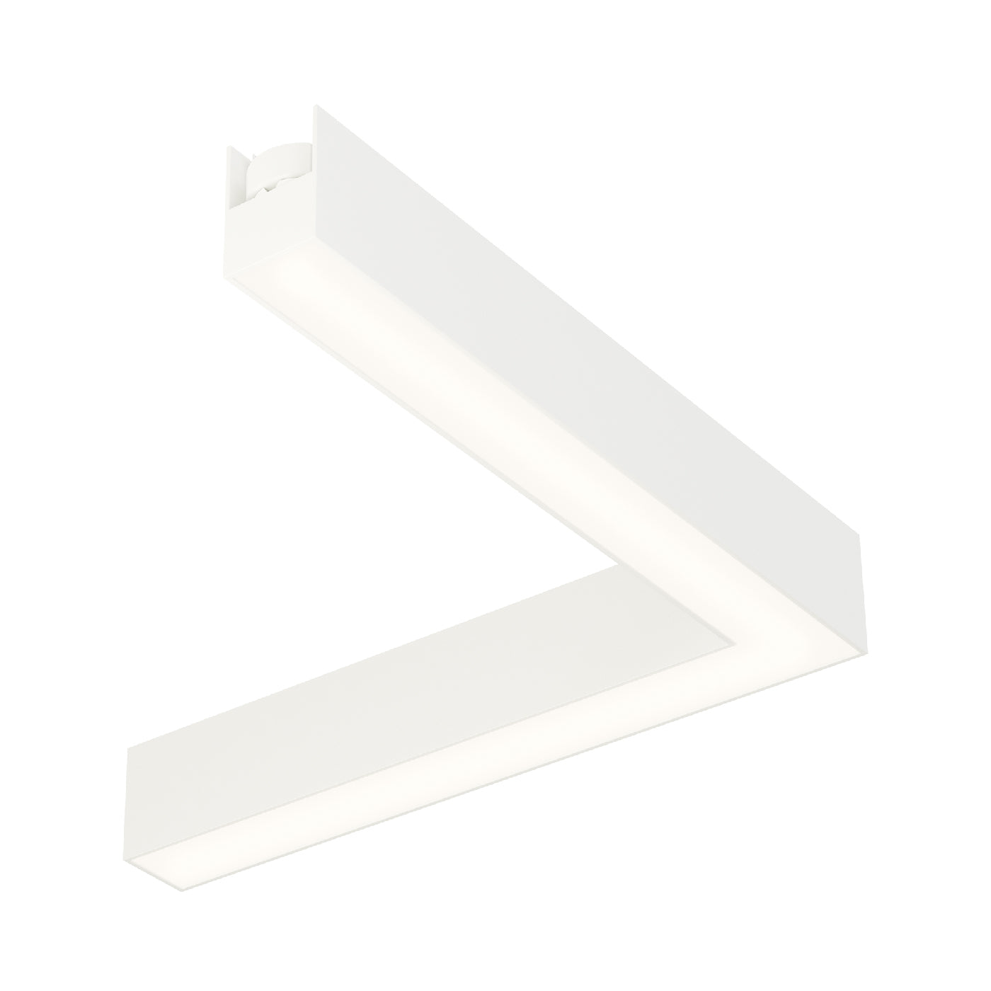 Continuum LED Corner Track Light in White.