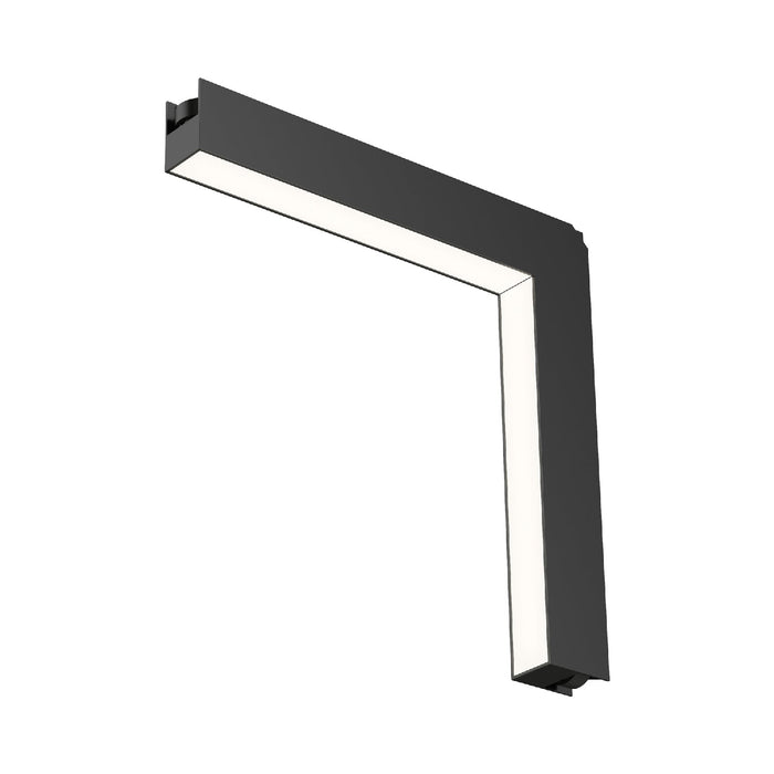 Continuum LED Wall to Ceiling Corner Track Light in Black.