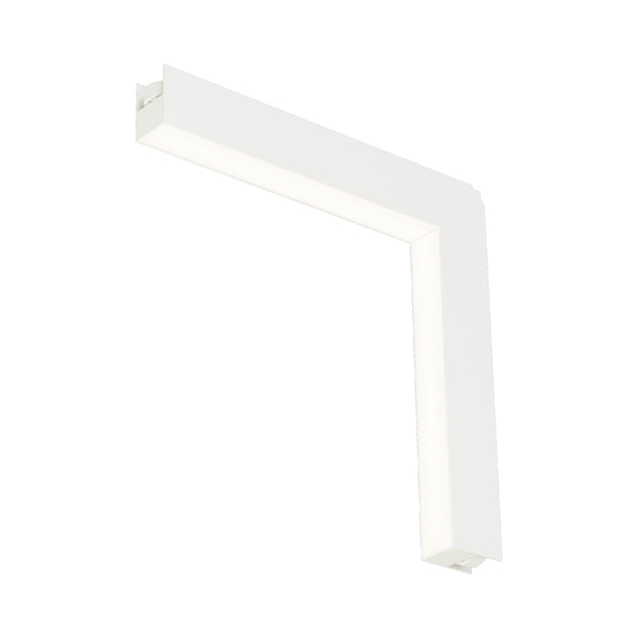 Continuum LED Wall to Ceiling Corner Track Light in White.