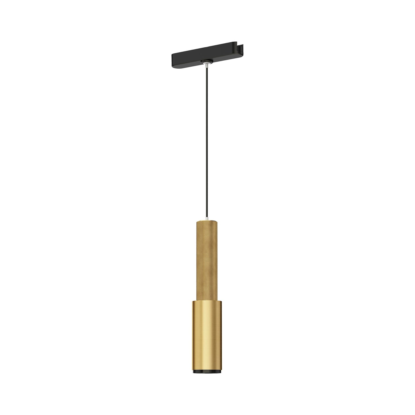 Continuum Track Handler LED Pendant Light in Natural Aged Brass.