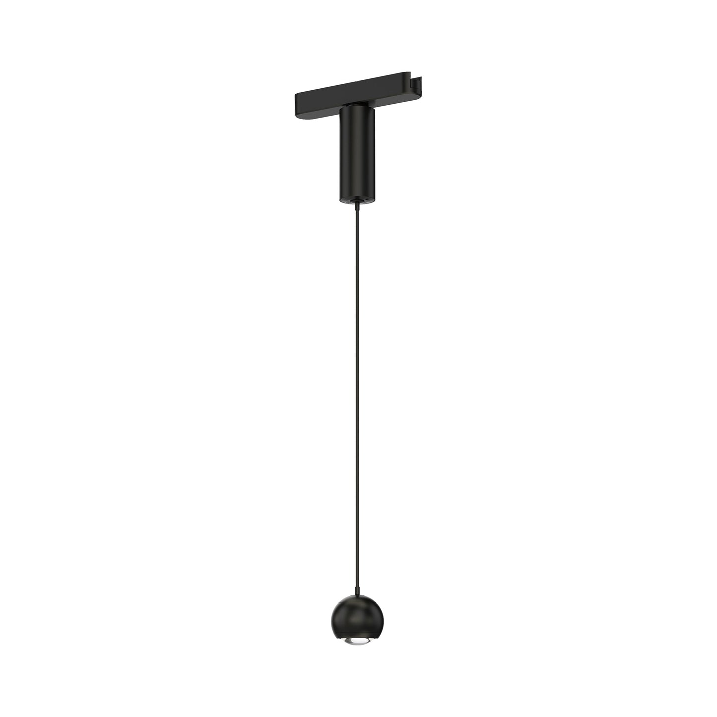 Continuum Track Sphere LED Pendant Light in Black.