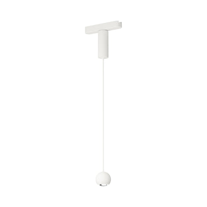Continuum Track Sphere LED Pendant Light in White.