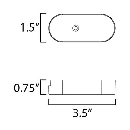 Continuum Track Splice Box - line drawing.